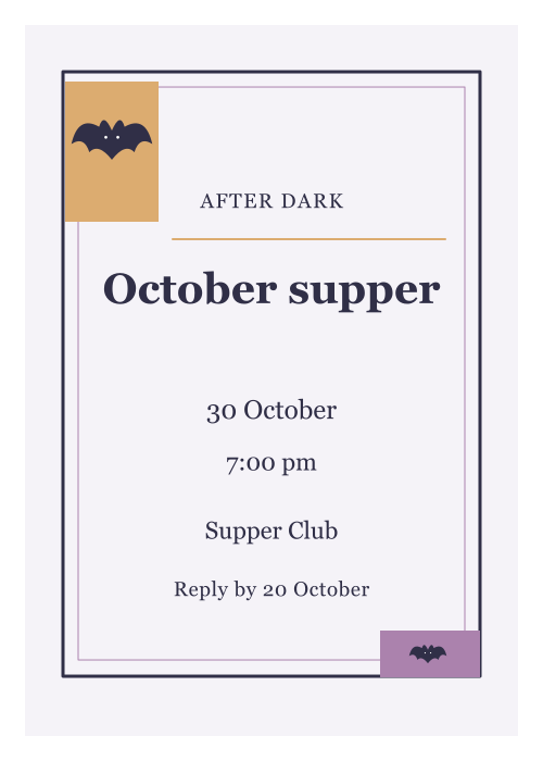 Midnight Bat Gallery Frame editable design preview