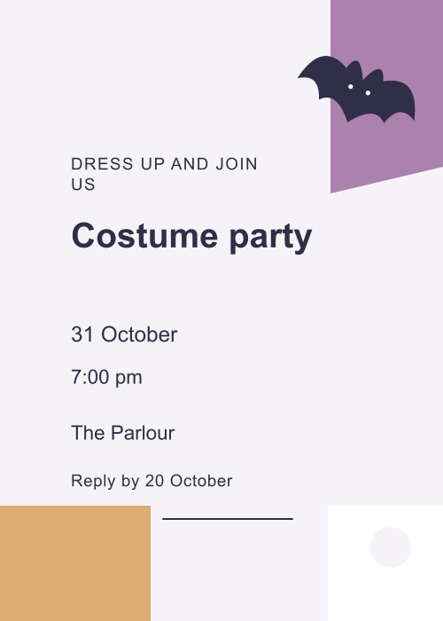 Midnight Bat Offset Blocks editable design preview