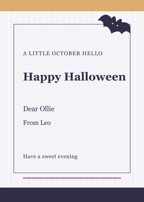 Midnight Bat Pinstripe editable design preview