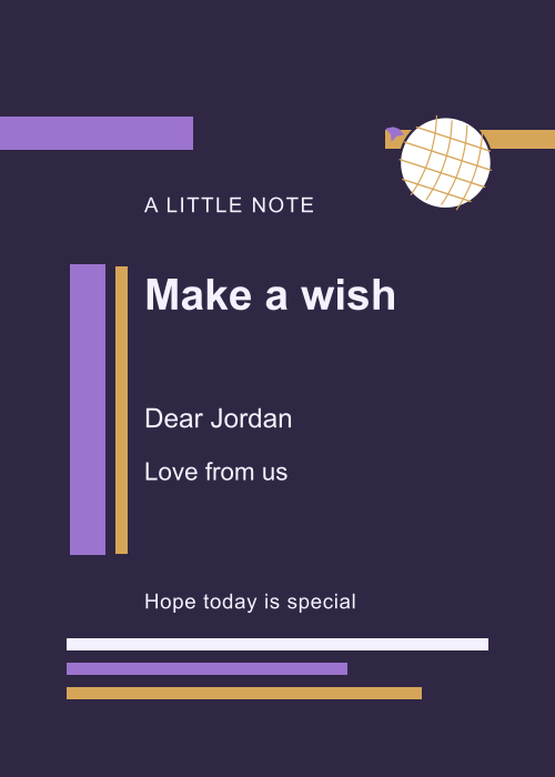 Mirrorball Hour Type Stack editable design preview