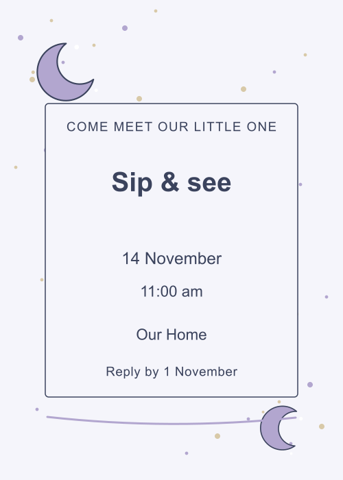 Moonlit Cradle Confetti editable design preview