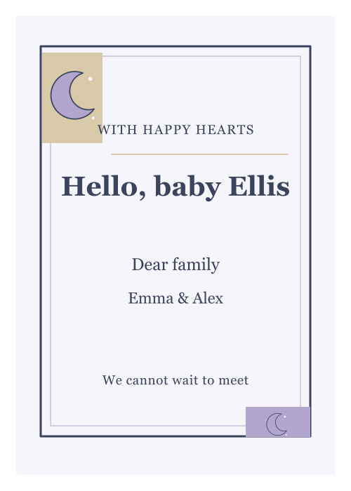 Moonlit Cradle Gallery Frame editable design preview