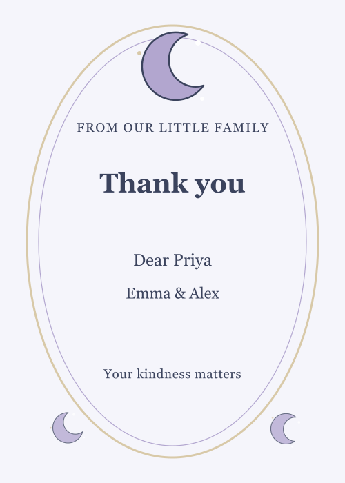 Moonlit Cradle Oval Portrait editable design preview