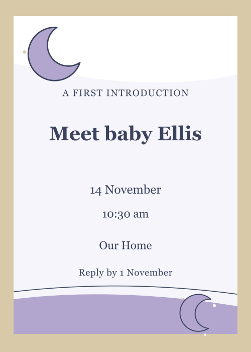 Moonlit Cradle Paper Cut editable design preview