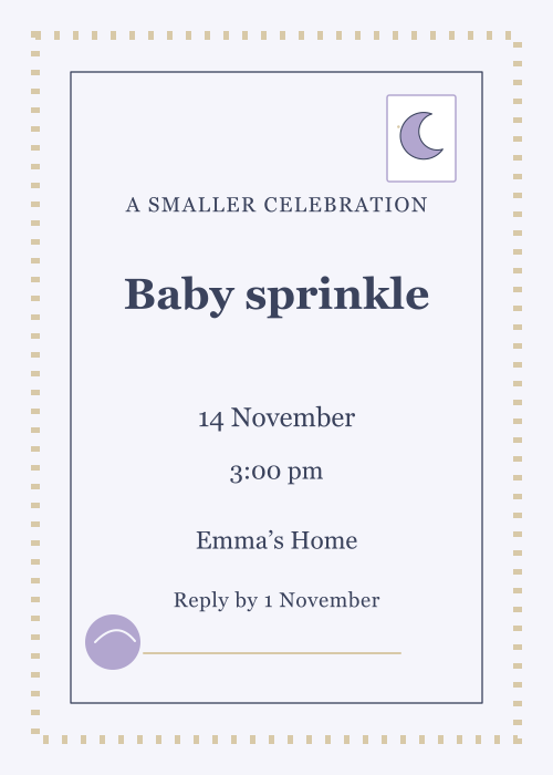 Moonlit Cradle Postage Stamp editable design preview