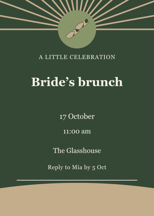 Olive Grove Sunburst editable design preview