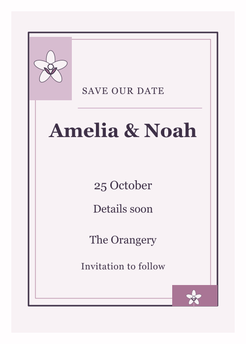 Orchid Ink Gallery Frame editable design preview