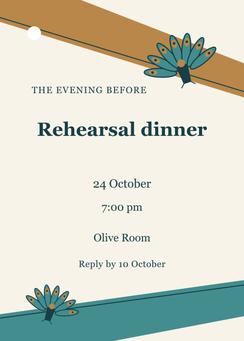 Peacock Jewel Ribbon Sash editable design preview
