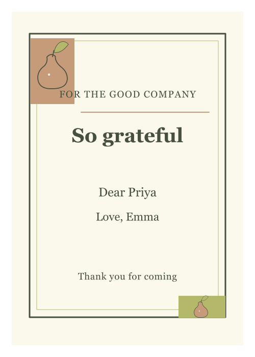 Poached Pear Gallery Frame editable design preview