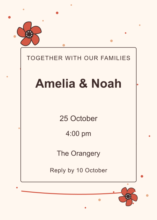 Poppy Field Confetti editable design preview