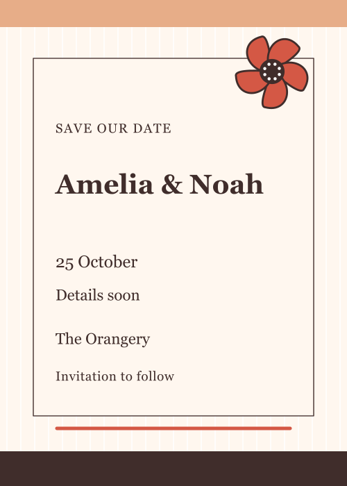 Poppy Field Pinstripe editable design preview