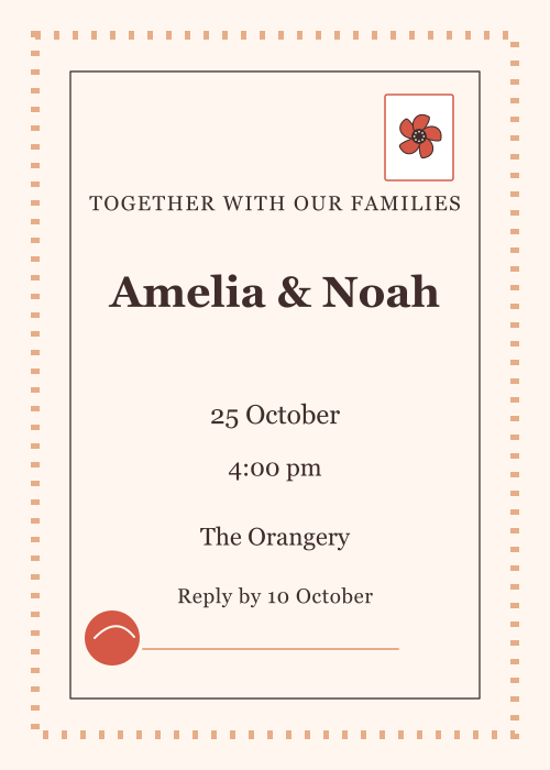 Poppy Field Postage Stamp editable design preview