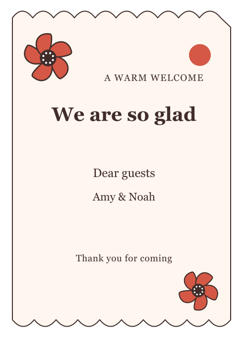 Poppy Field Scalloped Edge editable design preview