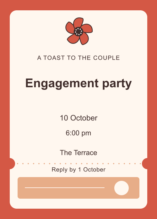 Poppy Field Ticket editable design preview