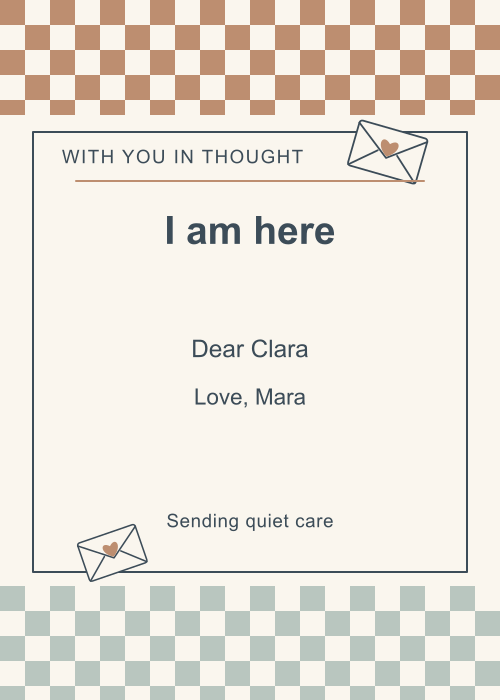 Postmarked Checkerboard editable design preview