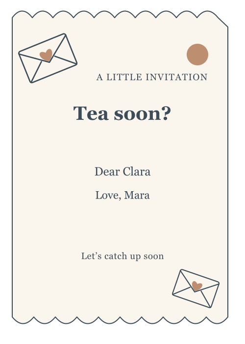 Postmarked Scalloped Edge editable design preview