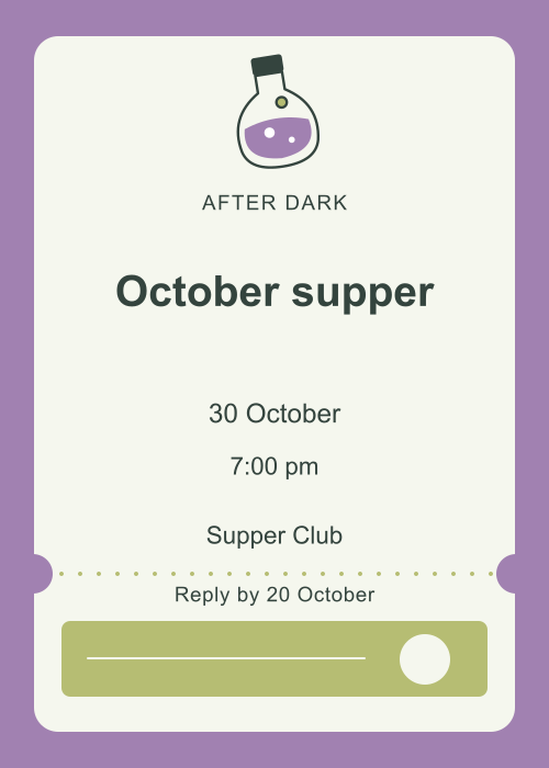 Potion Lab Ticket editable design preview