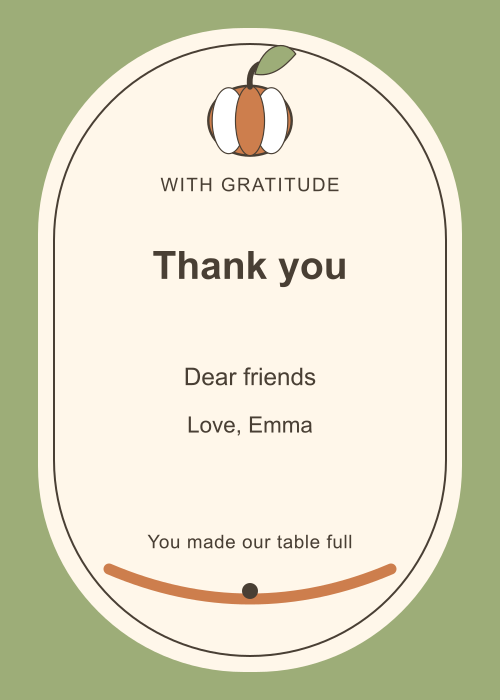 Pumpkin Table Capsule editable design preview