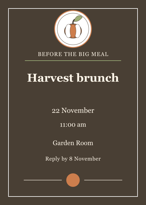 Pumpkin Table Medallion editable design preview