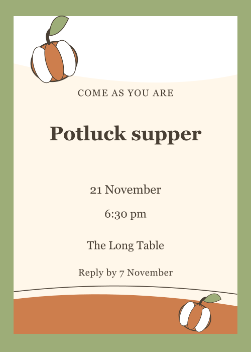 Pumpkin Table Paper Cut editable design preview
