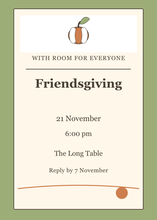 Pumpkin Table Polaroid editable design preview