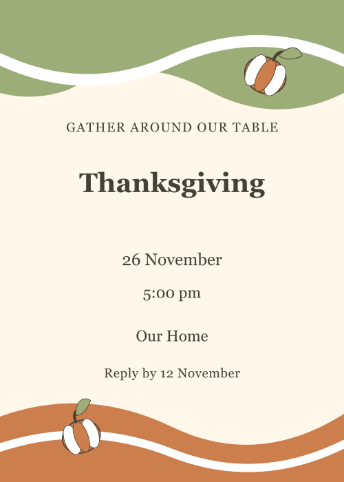 Pumpkin Table Wave Form editable design preview