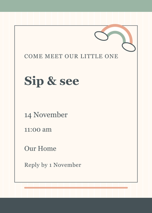 Rainbow Morning Pinstripe editable design preview