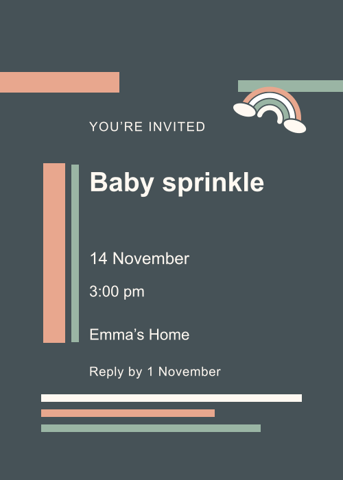 Rainbow Morning Type Stack editable design preview