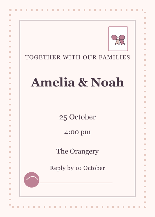 Silk Ribbon Postage Stamp editable design preview