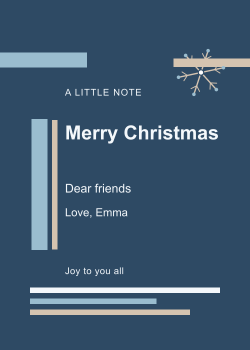 Snowfall Type Stack editable design preview
