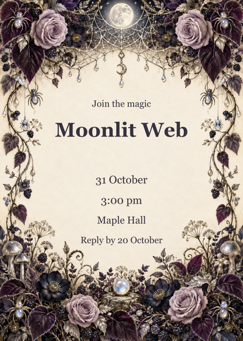 Moonlit Web editable design preview