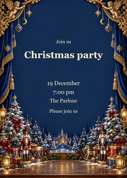 Starlit Christmas editable design preview