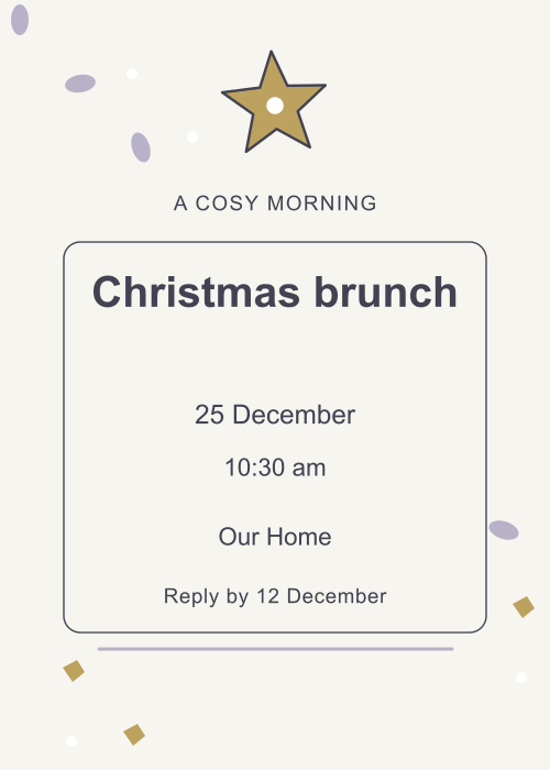 Starlit Christmas Terrazzo editable design preview