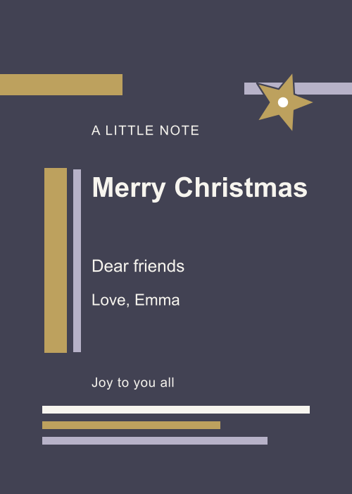 Starlit Christmas Type Stack editable design preview