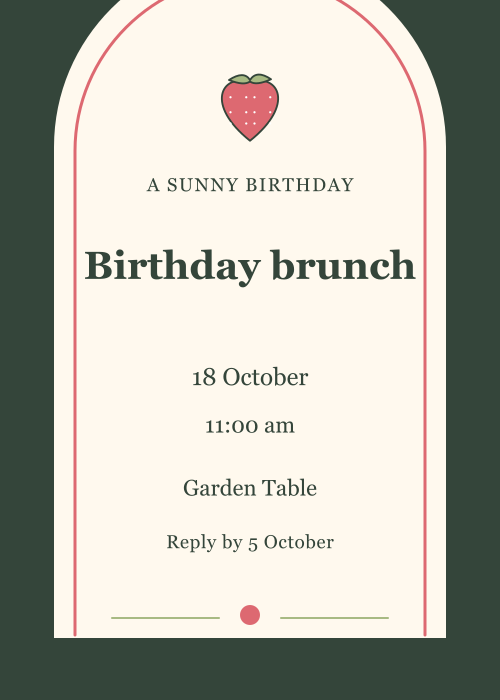 Strawberry Social Archway editable design preview