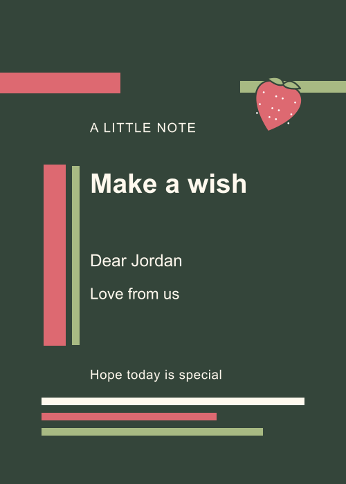 Strawberry Social Type Stack editable design preview