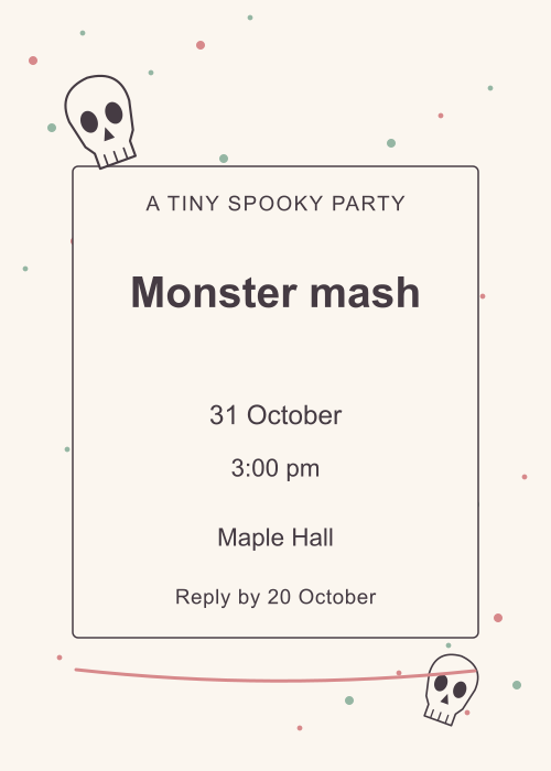Sugar Skull Confetti editable design preview