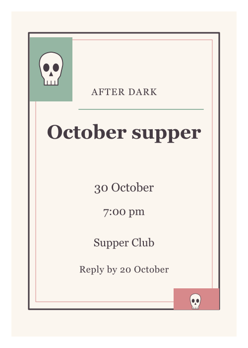 Sugar Skull Gallery Frame editable design preview