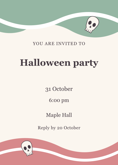 Sugar Skull Wave Form editable design preview