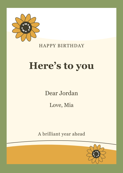 Sunflower Day Paper Cut editable design preview