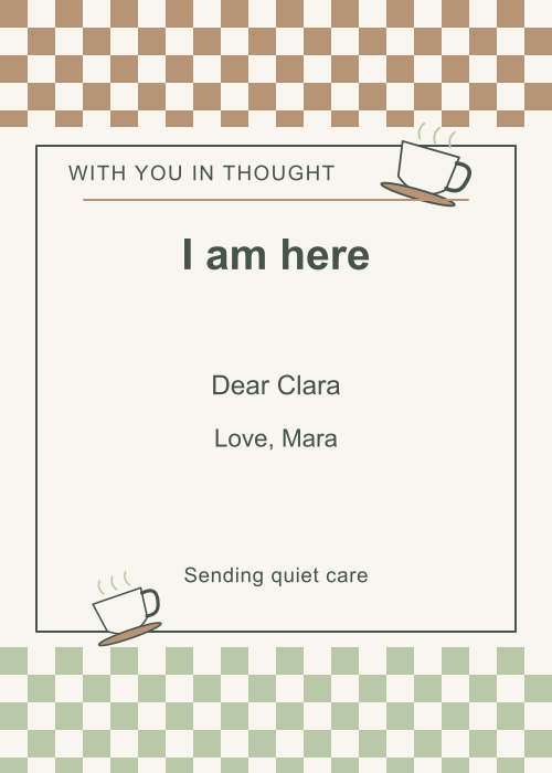 Tea Together Checkerboard editable design preview