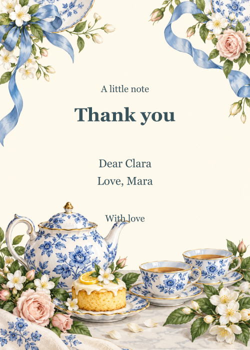 Tea Together Editorial editable design preview