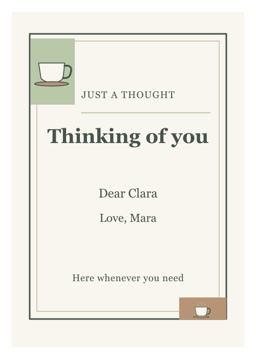 Tea Together Gallery Frame editable design preview