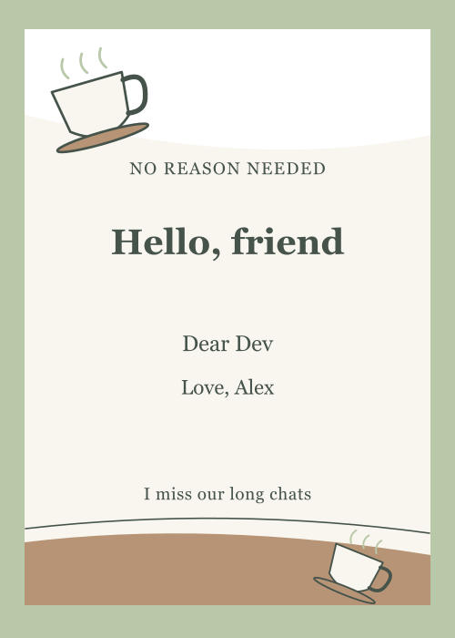 Tea Together Paper Cut editable design preview