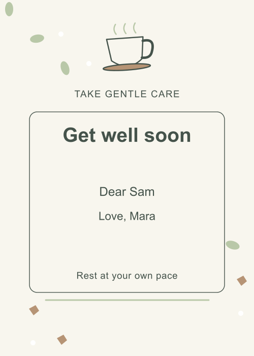 Tea Together Terrazzo editable design preview