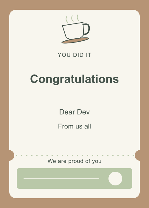 Tea Together Ticket editable design preview
