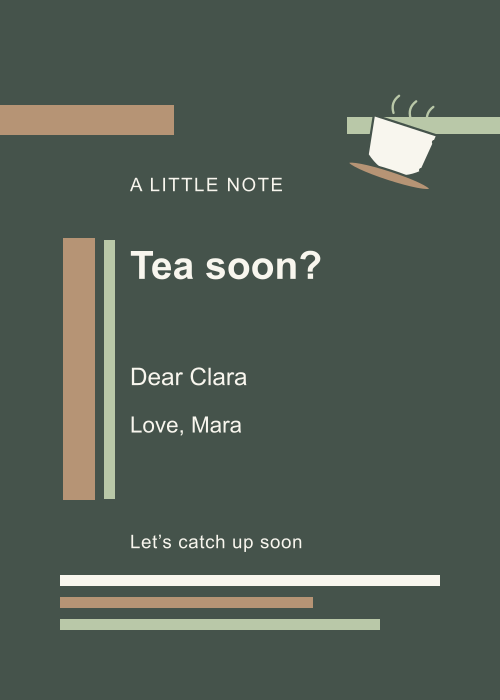 Tea Together Type Stack editable design preview