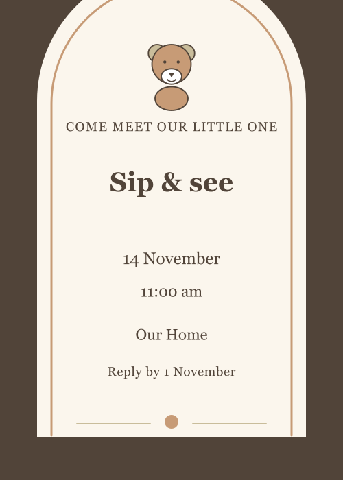 Teddy Nursery Archway editable design preview