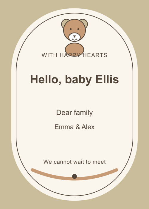 Teddy Nursery Capsule editable design preview