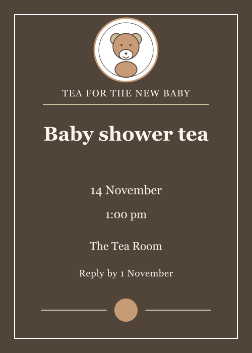 Teddy Nursery Medallion editable design preview